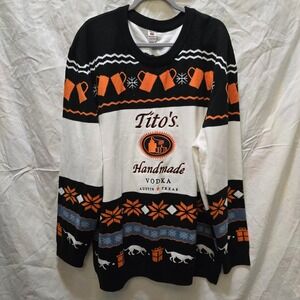 Titos Vodka Handmade Ugly Christmas Sweater Mens 4XL Holiday Party Knit